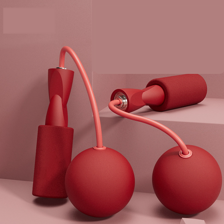 MotionHaus cordless dual-use skipping rope for home fitness, showing a close-up of the lightweight, ergonomic handles and adjustable rope.