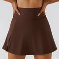Women's Athletic Tennis Skirt with Built-In Shorts