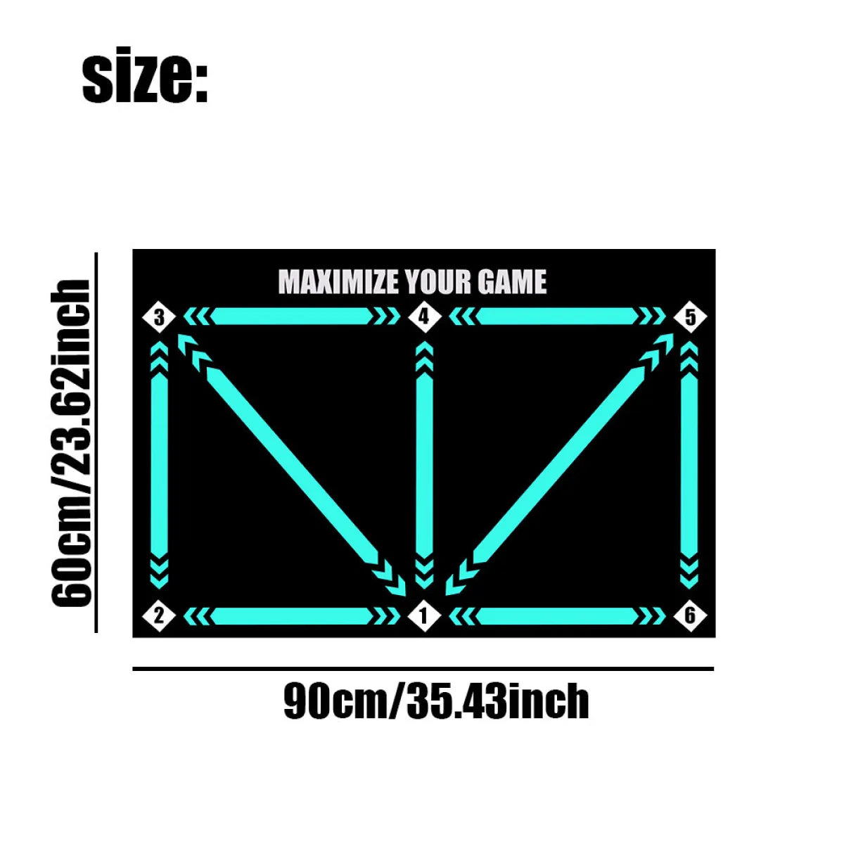 Indoor football training mat by MotionHaus with textured surface for improved grip and stability during practice sessions.