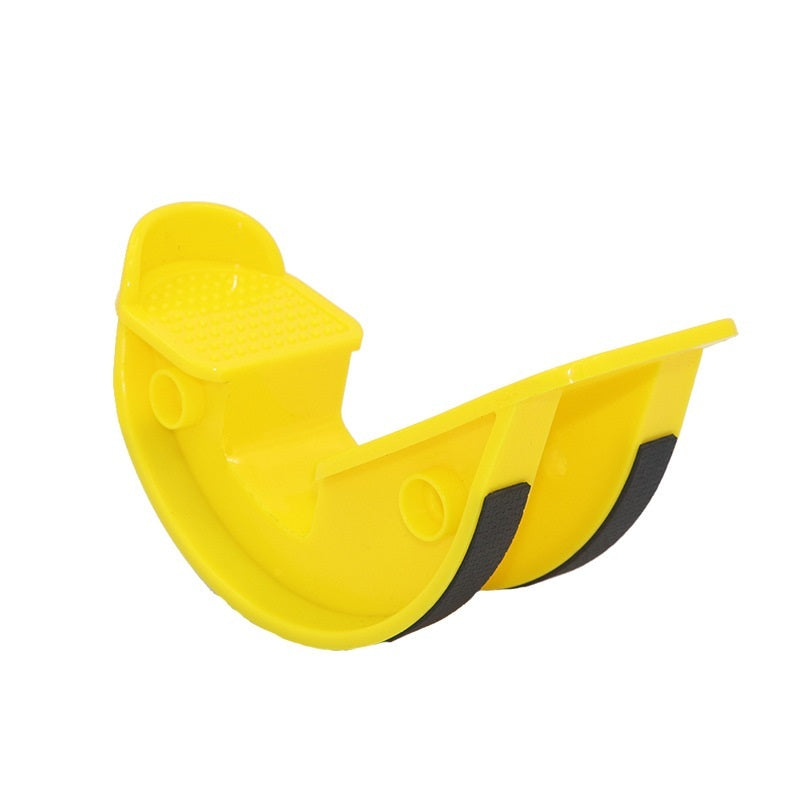 MotionHaus foot stretcher rocker for calf and ankle stretching, ideal for Achilles tendinitis, muscle massage, and yoga exercises.