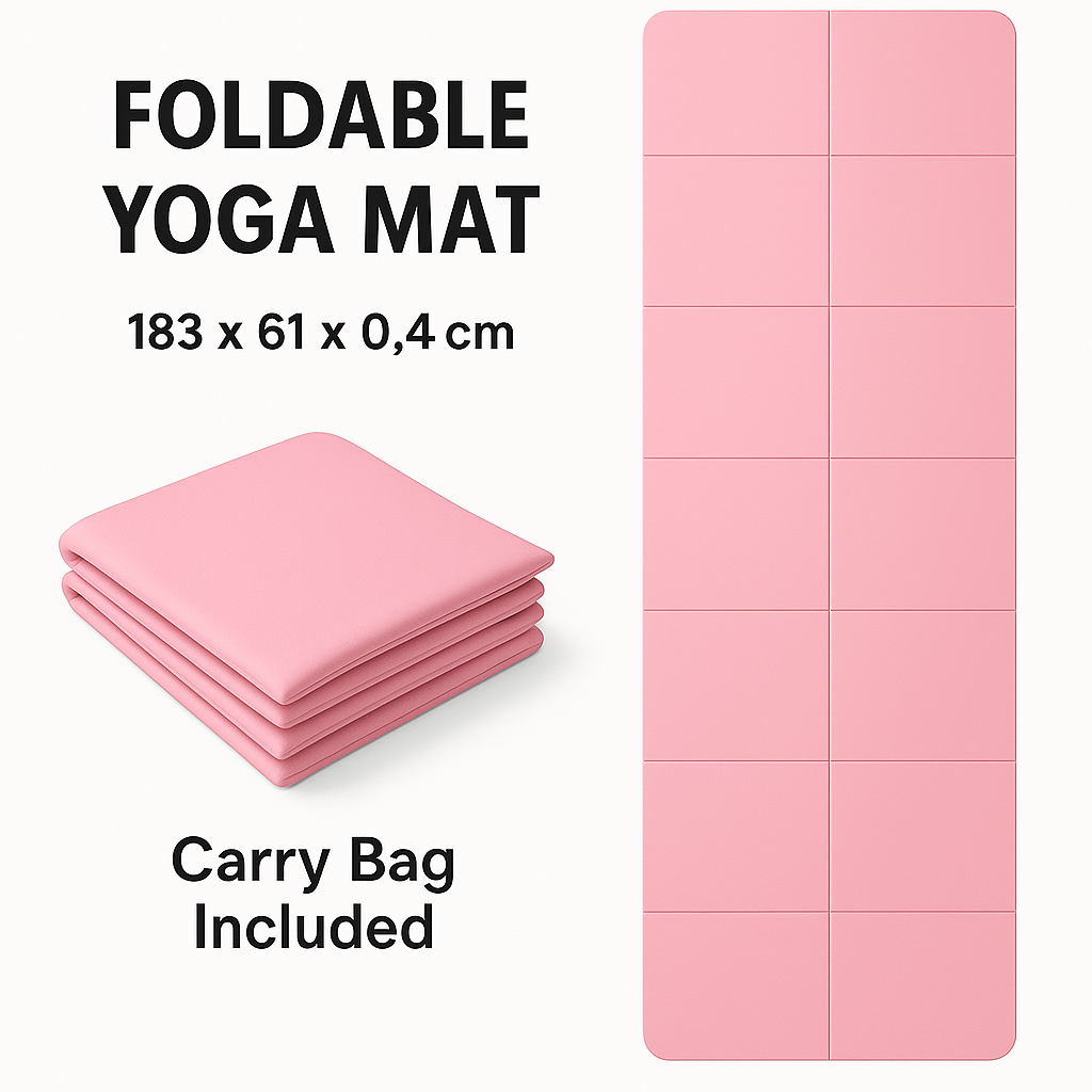Foldable Non-Slip Yoga Mat for Home Workouts