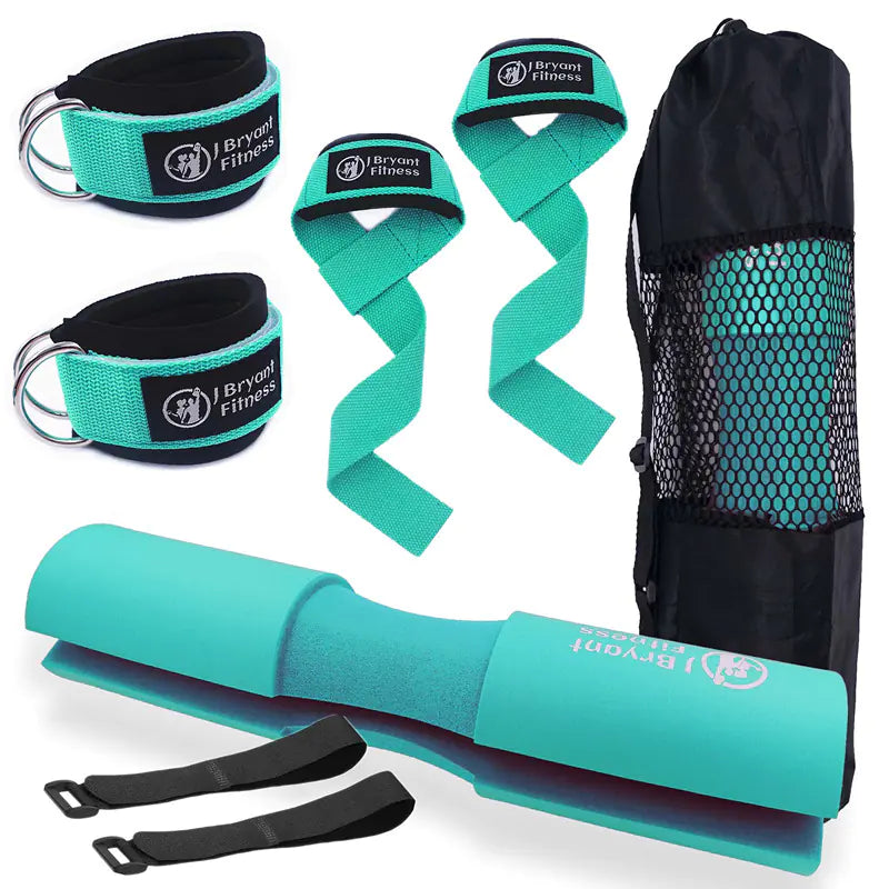 Hip Thrust Pad Set with Ankle Straps for Glute Training