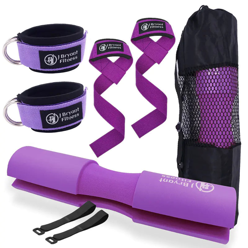 Hip Thrust Pad Set with Ankle Straps for Glute Training