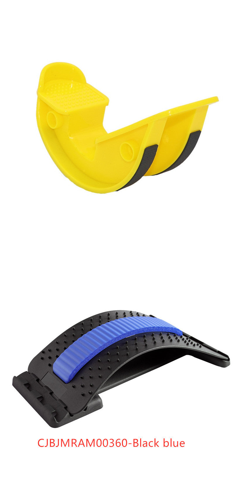 MotionHaus foot stretcher rocker calf and ankle stretch board for Achilles tendonitis, muscle massage, and yoga stretching exercises.