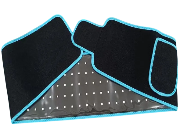 MotionHaus LED Infrared Belt Therapy Device showing a black belt with LED lights for infrared therapy application