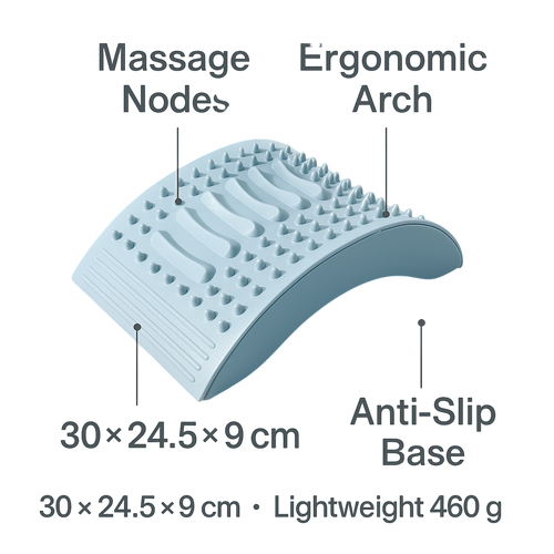Back stretching mat from My Store designed for lower back pain relief, featuring cushioned surface for comfortable stretches.