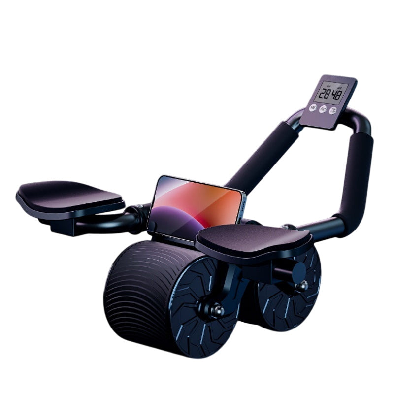 MotionHaus Automatic Rebound Abdominal Wheel for core strengthening, featuring ergonomic handles and durable wheel for effective workouts.