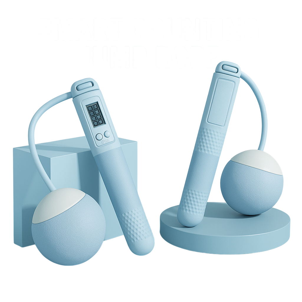 Digital weighed jump rope with calorie and rep counter by My Store, featuring a sturdy handle and adjustable length for cardio workouts.