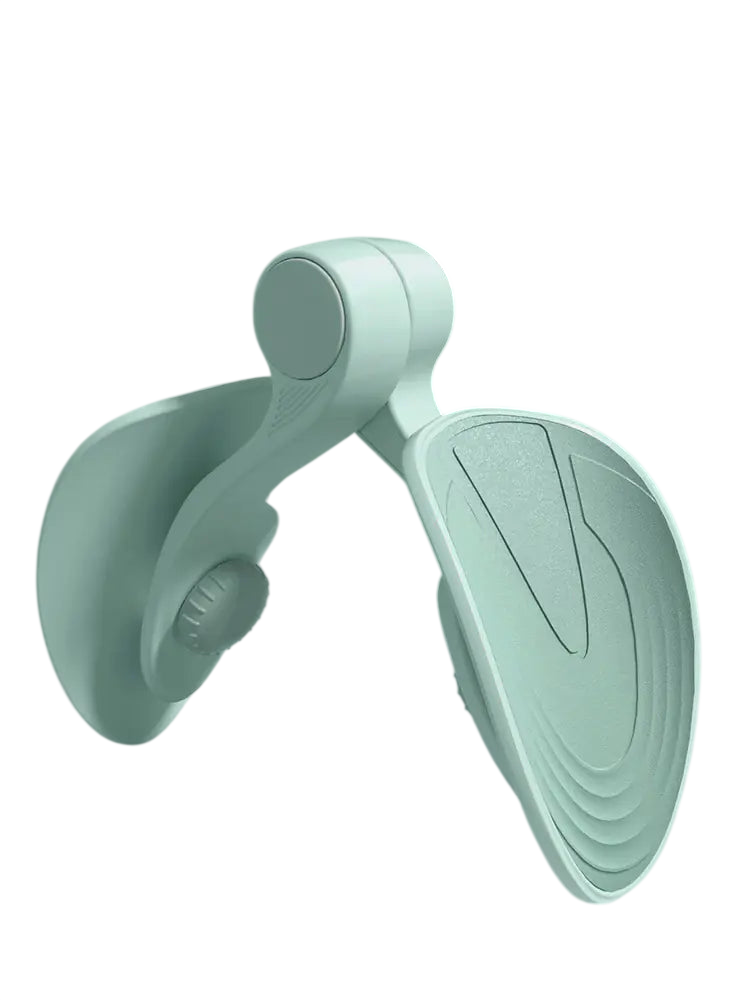 My Store Glute & Thigh Resistance Trainer for lower body sculpting, showing a woman using the compact resistance band at home.