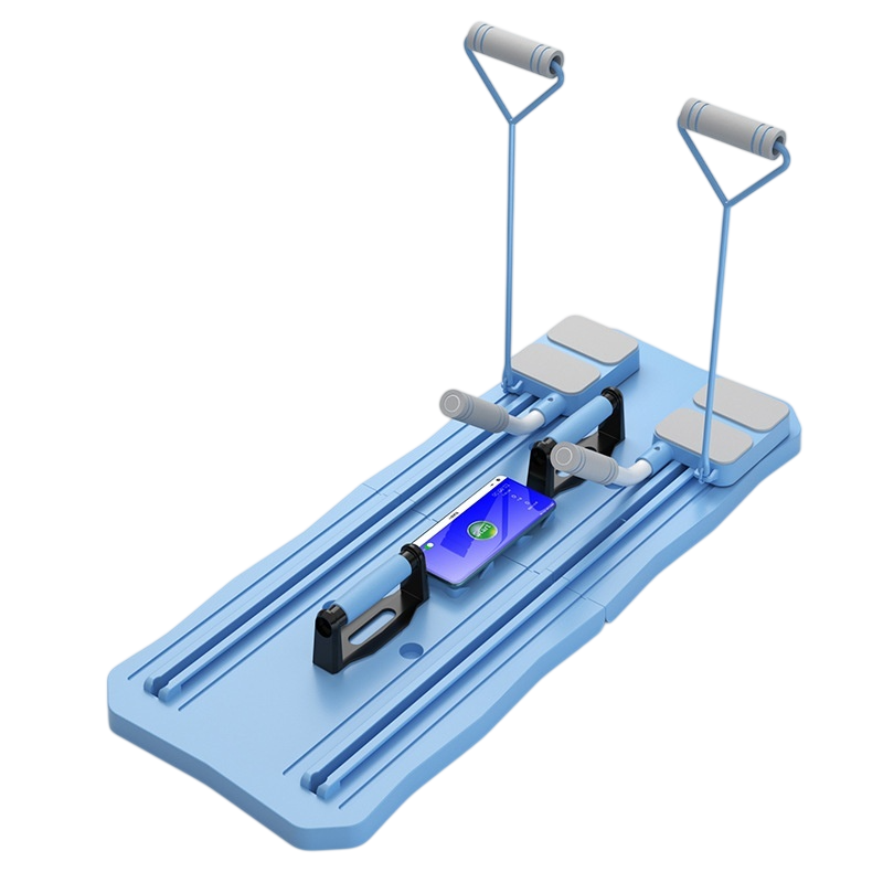 Alpha Fitness Group multifunctional fitness board with textured surface and adjustable resistance bands for versatile workouts