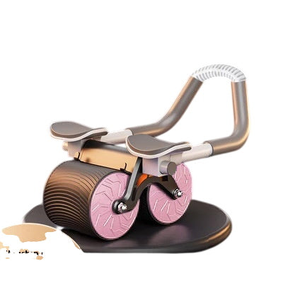 MotionHaus Automatic Rebound Abdominal Wheel with handles for core workouts and abdominal muscle strengthening.