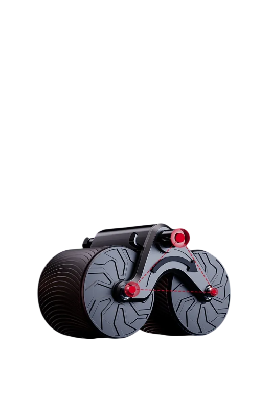 MotionHaus Automatic Rebound Abdominal Wheel with padded handles and durable wheel for core workouts and abdominal training.